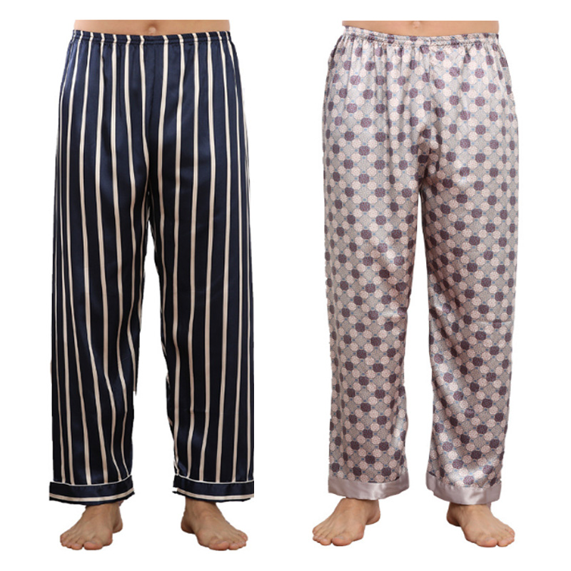 

Mens Sleep Bottoms Pants Silk Satin Pajamas Lounge Pants Pyjamas Plus Size, 604