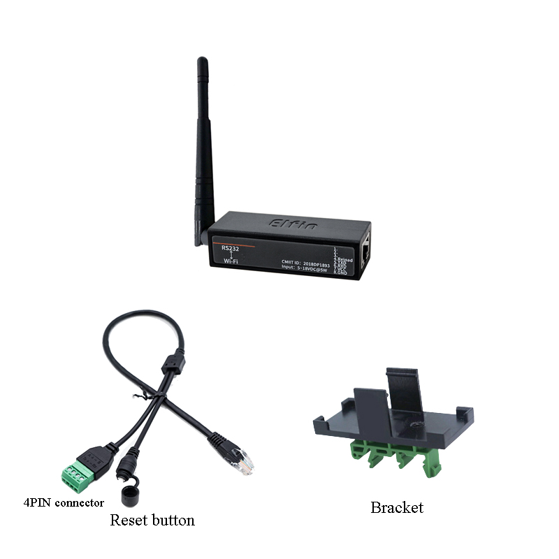 

Serial port RS232 to WiFi serial device server Elfin-EW10 support TCP/IP Telnet Modbus TCP Protocol data transfer via WiFi