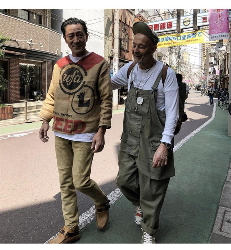 

Mens Designer Overalls Fashion Loose Panelled Mens Overalls Male Pants Casual Males Clothing Mulit Pockets Panelled, Black