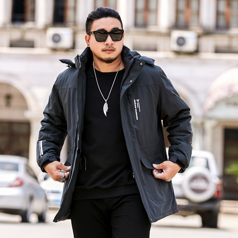 

New BIG SIZE 8xl 7xl 6xl Plus Size Male Winter High Quality Parka Black Deep Blue Jacket Men Casual Loose Mens Jacket Long Coats