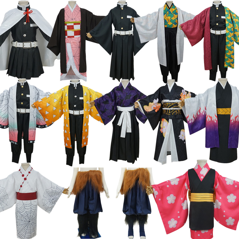 

Kids / Adult Size Demon Slayer:Kimetsu No Yaiba Kimono Cosplay Costume, Uniform