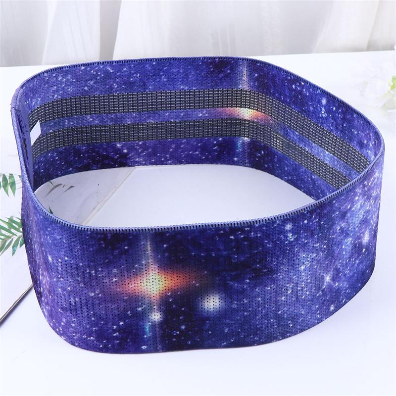 

1PC Elastic Yoga Bands Fitness Buttock Resistance Band Deep Squat Exercise Resistance Belt Starry Sky Pattern Training Belt