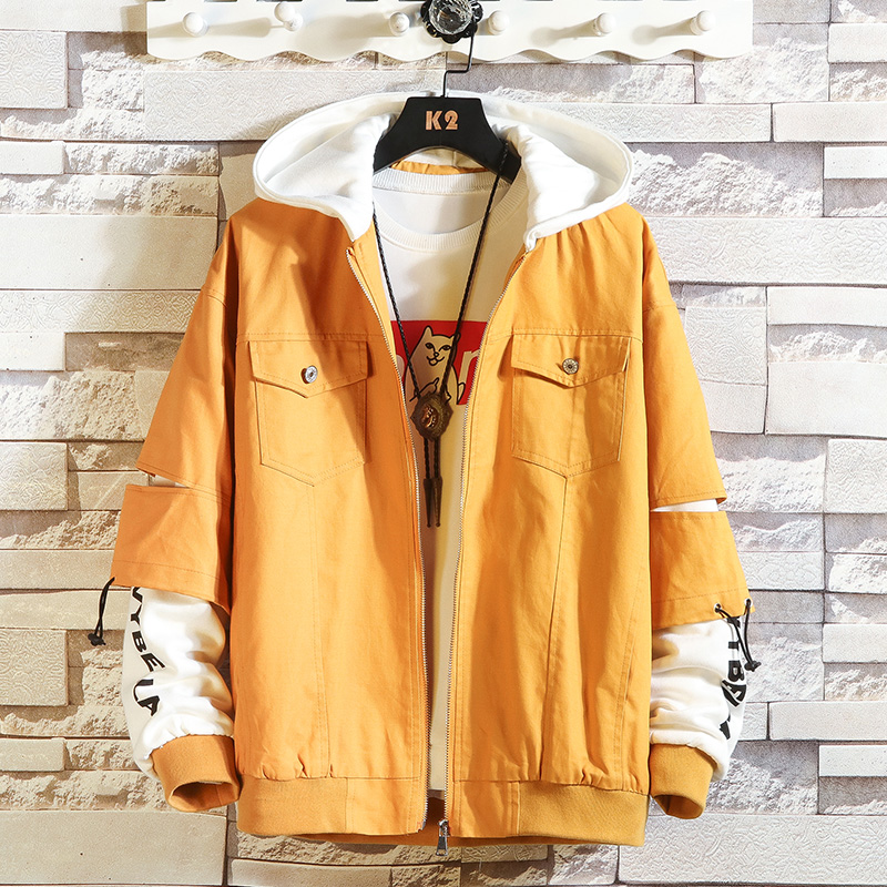 

Style Bigger Pocket Spring Autumn Jacket Men'S Streetwear Bomber Clothes Plus OverSize M-5XL BV003, Black;brown