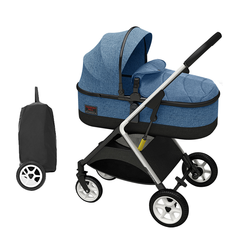 

Baby stroller 2 in 1 can sit, recline, light foldable stroller, high landscape, two-way absorber, newborn stroller free sh