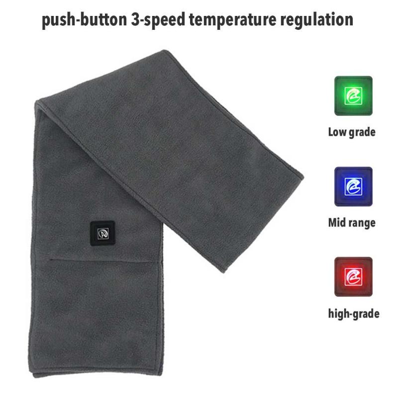 

Electric Scarf USB Rechargeable Breathable Soft Warm Sports Women Solid Color Heated Wrap Neck Protection Warmer Cover