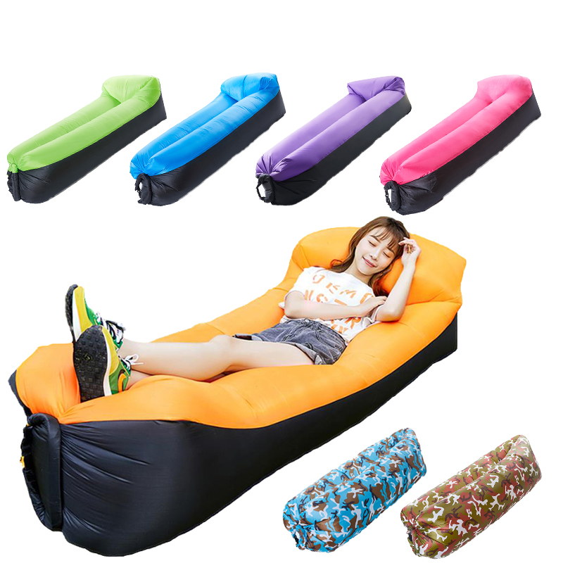 

Camping inflatable Sofa lazy bag 3 Season ultralight down sleeping bag air bed Inflatable sofa lounger trending products 2020