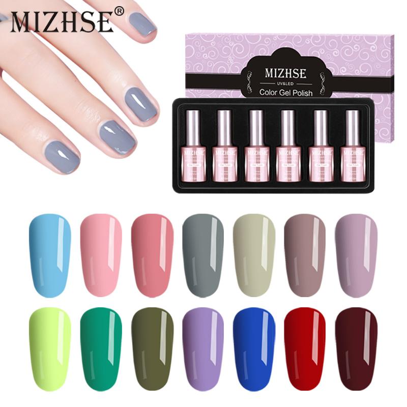 

MIZHSE Nail Gel Manicure Set Nail Art Kits 18ML Gift Box Gel Polish Varnish Pure Color UV Polish Set UV LED Lacquer