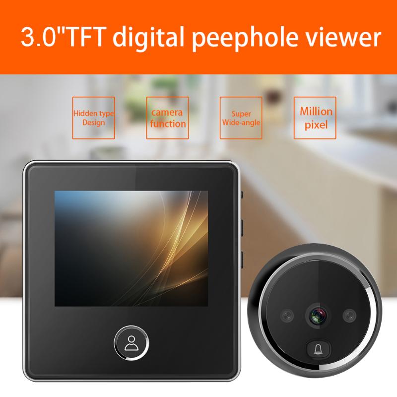 

Smart Electronic peephole Digital home Camera Doorbell Peephole Viewer video night vision 120 degree smart Outdoor Door Bell