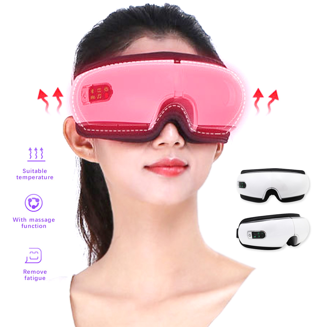 

Electric Vibration Eye Massager Bluetooth Eye Care Device Wrinkle Fatigue Relieve Vibration Massage Hot Compress Therapy Glasses