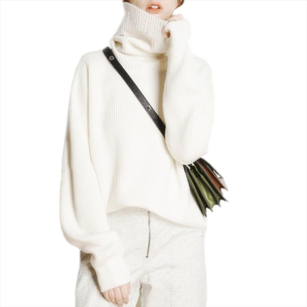 winter turtleneck sweaters women loose head thicker short cashmere sweater female oversize woman clothes Good Quality