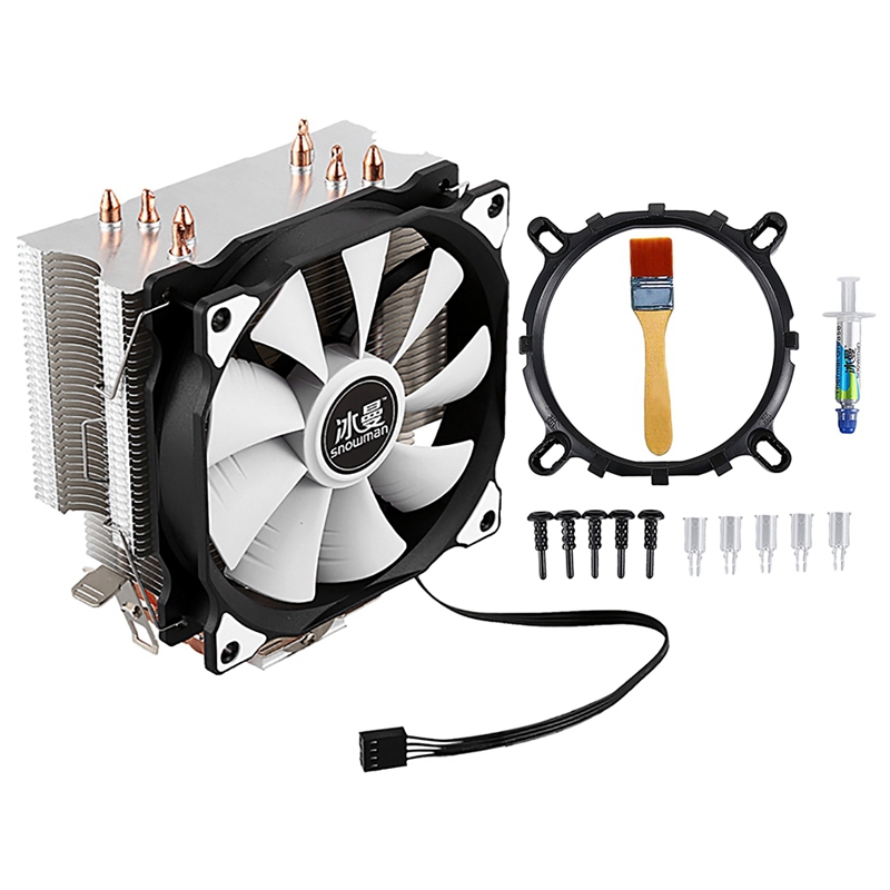 

SNOWMAN 4PIN CPU Cooling System Direct Contact CPU Cooler Master Heatpipes Freeze Tower Cooling Fan with PWM Fans