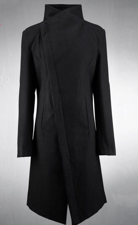 

5XL Hot 2020 Spring/Autumn Male New Fashion personality of the long hair stylist thick woolen collar collar jacket, Black