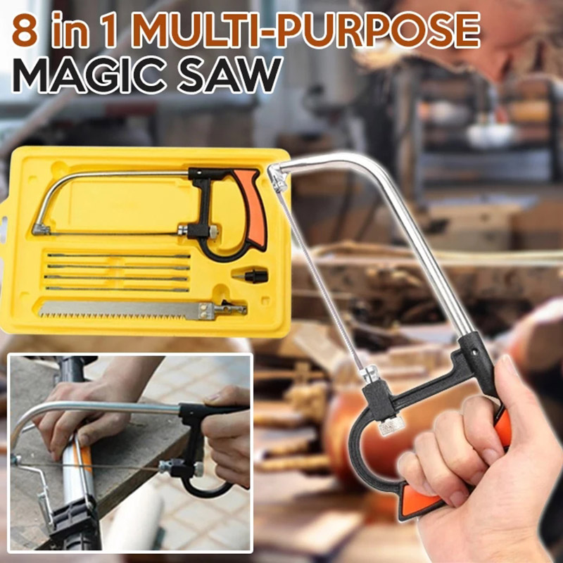 

8-in-1 Multi-Purpose Hand Saw Metal Hacksaw DIY Wood Woodworking Saws Set Kit In Stock