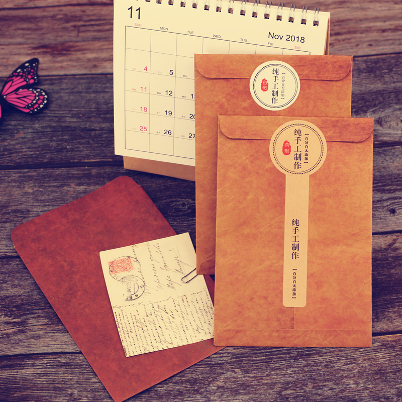 

10pc Fire paint envelope creative Kraft paper envelope card mobile phone case packaging bag