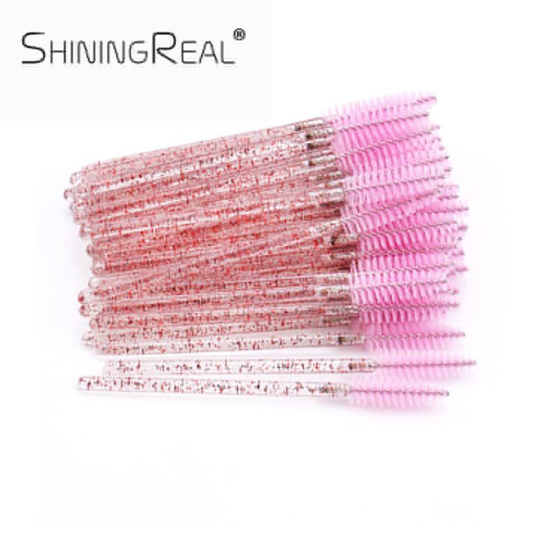 

1000 Pieces Mascara Wands Disposable Eyelash Brushes for Extensions Eye Lash Applicator Crystal Handle Makeup Tool kits