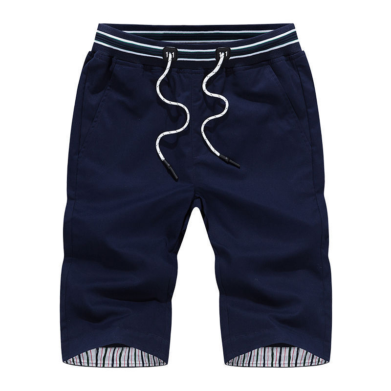 

2020 Summer New Style Trend Of Fashion Casual Loose And Plus-Sized Men Stripe Spell Color Sports Short Beach Shorts -40, White