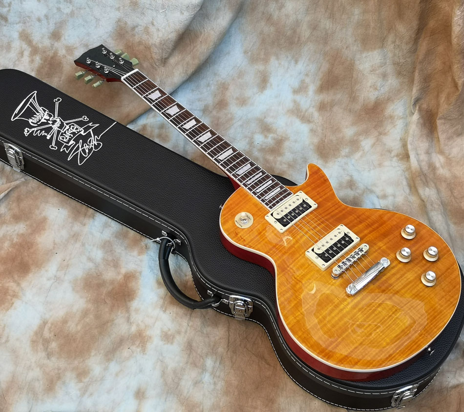 

New Arrival Slash Appetite Amber Flame Maple Top Electric Guitar Slash AFD