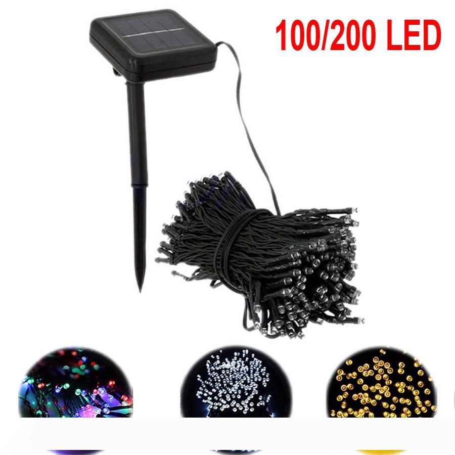 

100 200 led 12 22m 8 models outdoor colorful solar lamps led string lights fairy holiday christmas party garlands solar waterproof lights