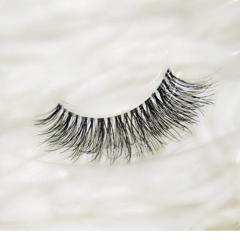 

Mink 3D False Eyelashes Handmade Transparent Stem Natural Long Cross Eyelashes Winged Party Dating Makeup Thick Fake