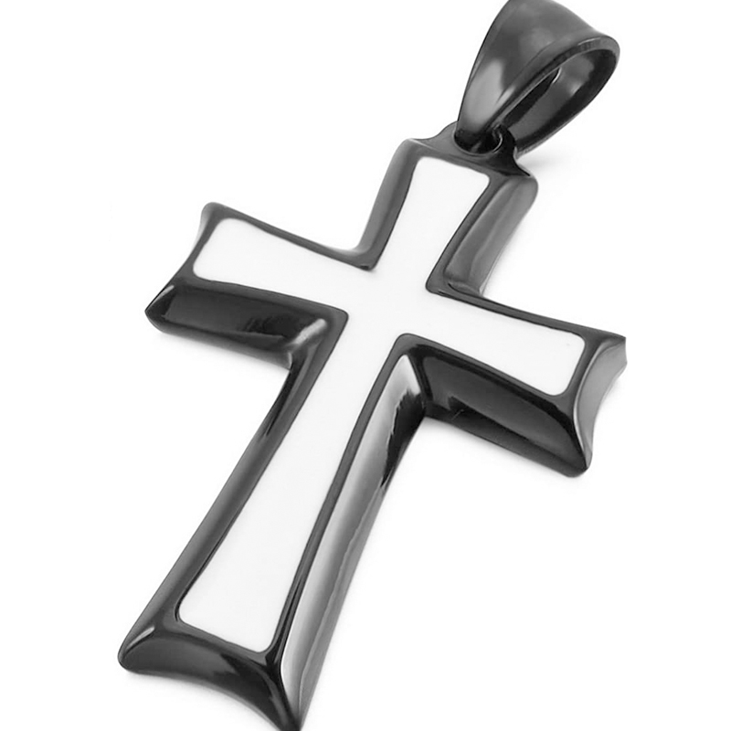 

cross necklaces men gold red pendants jewelry on the neck stainless steel fashion necklaces Christian gifts for male Accessories