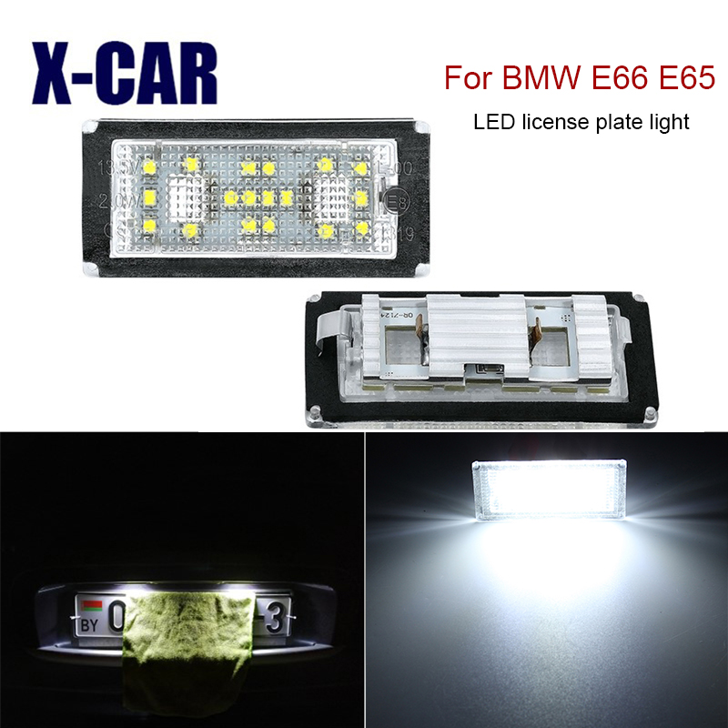 

Error Free LED License Plate Light For E66 E65 E67 2006-2008 7 Series 730d 735i 745i 750i 750Li 760i Number plate light, As pic