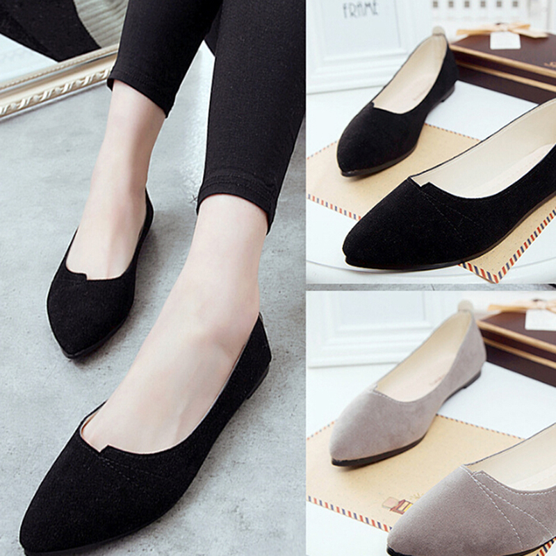 black cloth flats