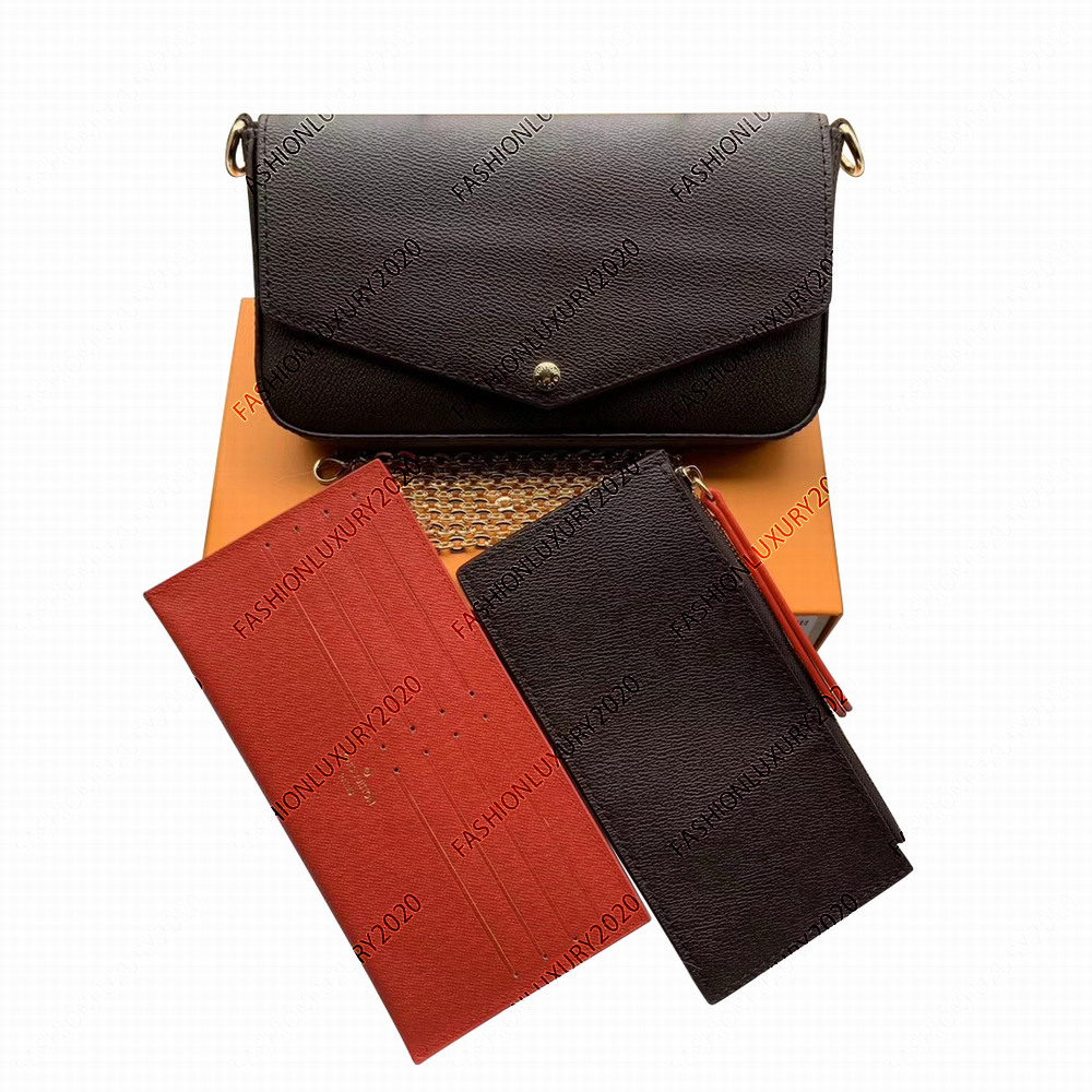 

Classic Top Quality Leather Patchwork Messenger Bags Women Female Chain Strap Shoulder Bags Ladies Flap Bags Purse With Box dust bag M61276, White plaid