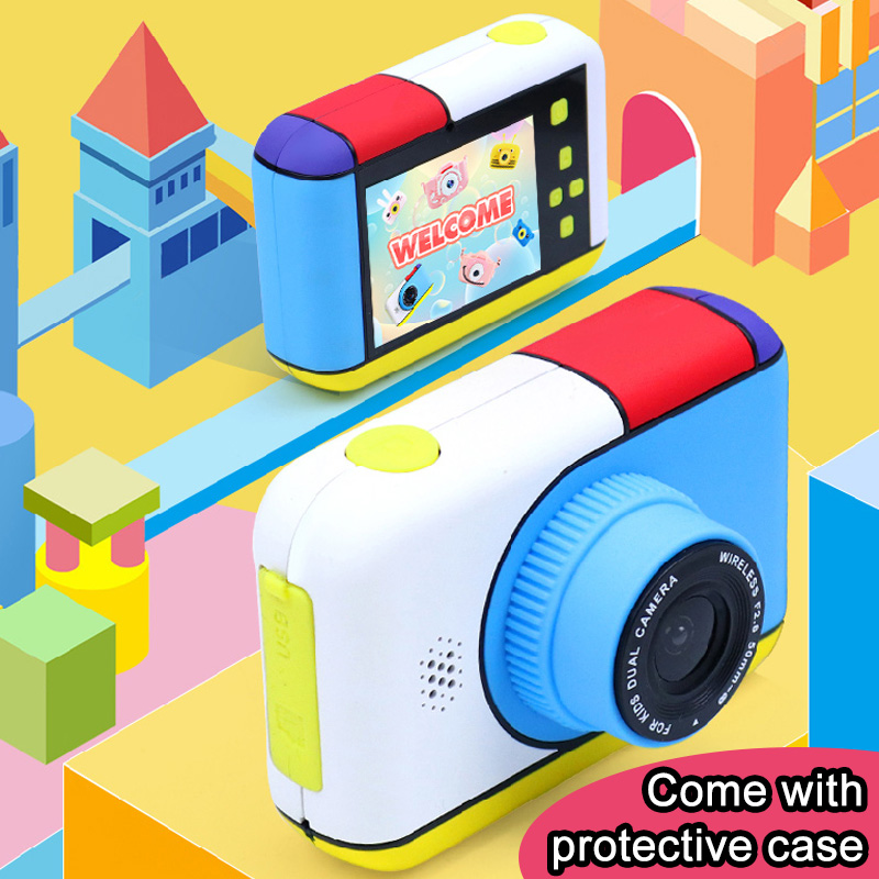 

Kids Camera 1080P HD 2800w with 2.0 Inches Color Screen Dual Selfie Video Game Children Camera Toys Gifts for Children