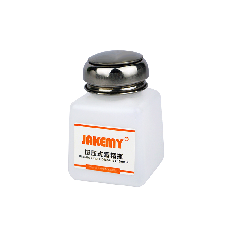 

JAKEMY 120/180ML Plastic Liquid Dispenser Bottle Empty Alcohol Press Bottle Container Glue Residue Remover Clean Tools