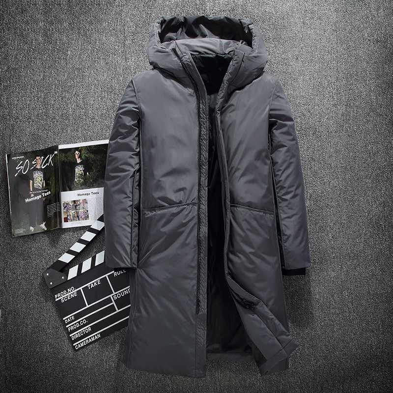

Warm Thick winter down jacket men brand clothing Top quality X-Long Male White duck down coat M-3XL, 7085 gray