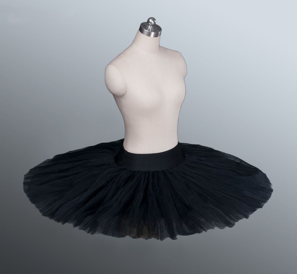 Firm Tulle Black Professional Half Ballet Tutu Professional Ballet Tutus Pancake Practice Rehearsal Platter Ballet Half Tutus CX200818-image-570066275