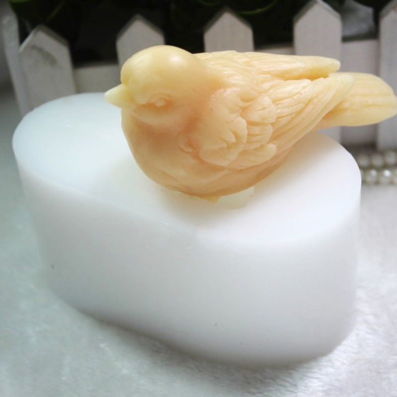 

Silicone molds 3D Bird sparrow Handmade Soap mold DIY mould cake fandant cake tools aroma stone molds for decorations