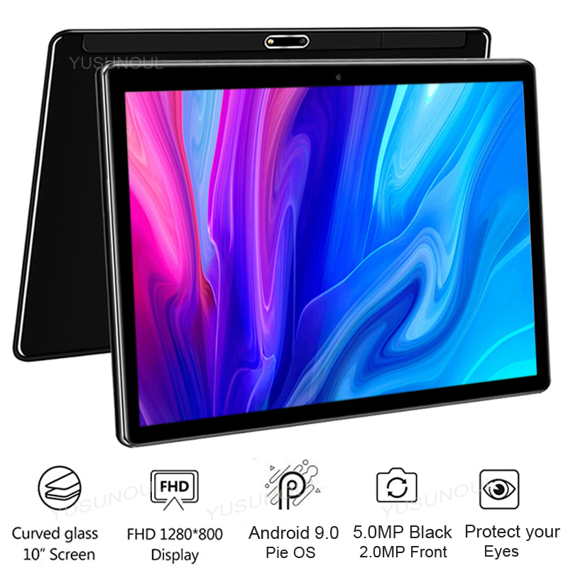 

New Sales Google Android 9.0 OS 64G SD Card As Free Gifts 10 inch Tablet 1280*800 IPS 5.0MP Wifi GPS Phone Call tablets 10 10.1, White