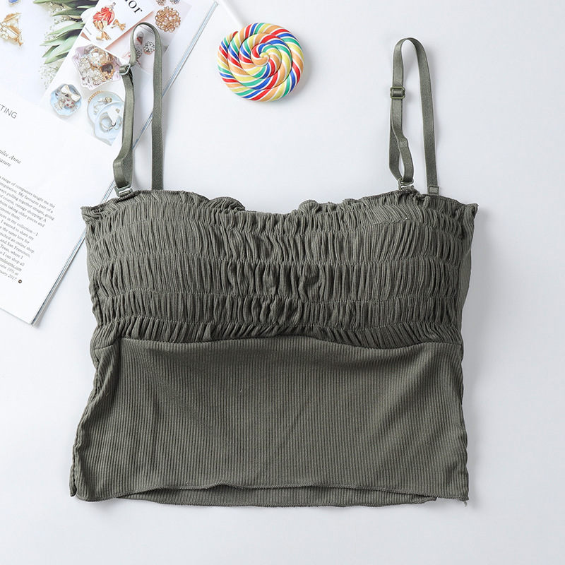 

Women Tank Crop Top Sexy Lingerie Female Summer Crop Tops Seamless Underwear Sexy Camisole, Black