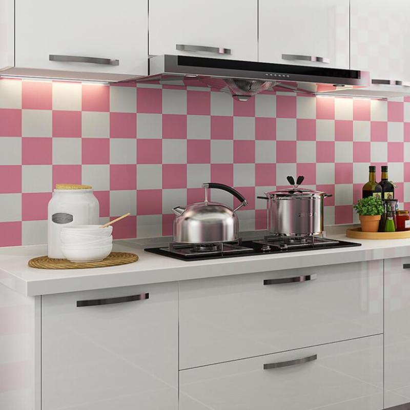 

3d Hexagon Geometric Wallpaper PVC Kitchen Bathroom Waterproof Wallpapers Peel and Stick Furniture Wall Papers Home Decor J176, Black