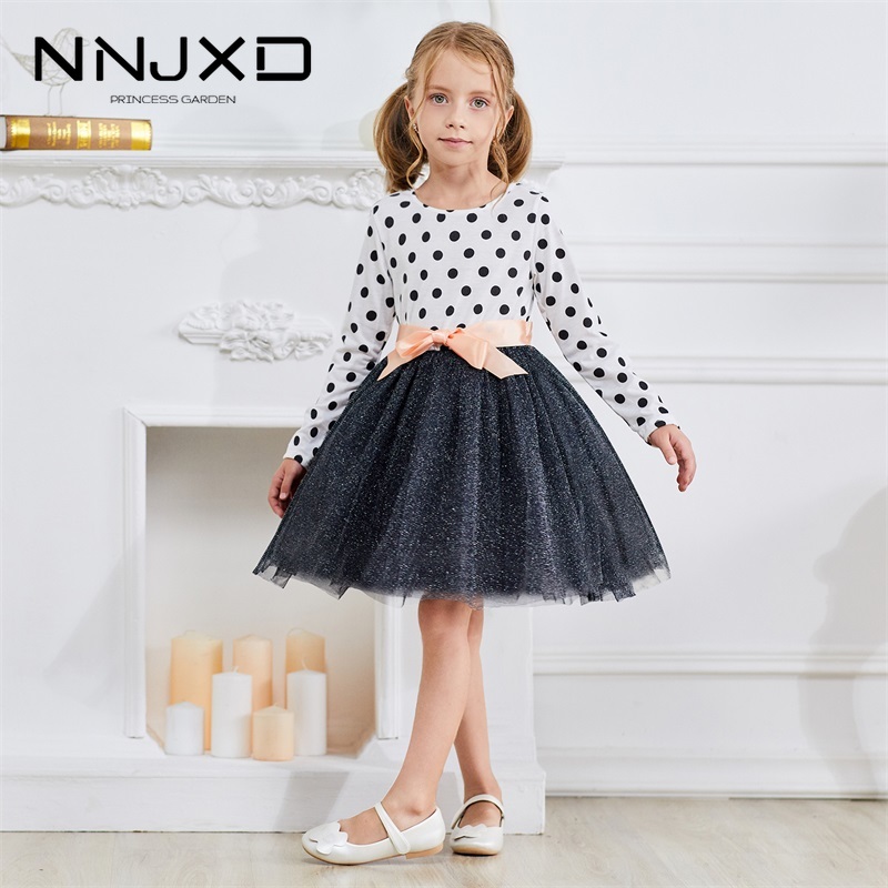 

Polka Dots Autumn Winter Long Sleeves Girl Clothes Casual Kids Dress for Girls Tutu Dress Kids Girl Party Children Clothing Wear