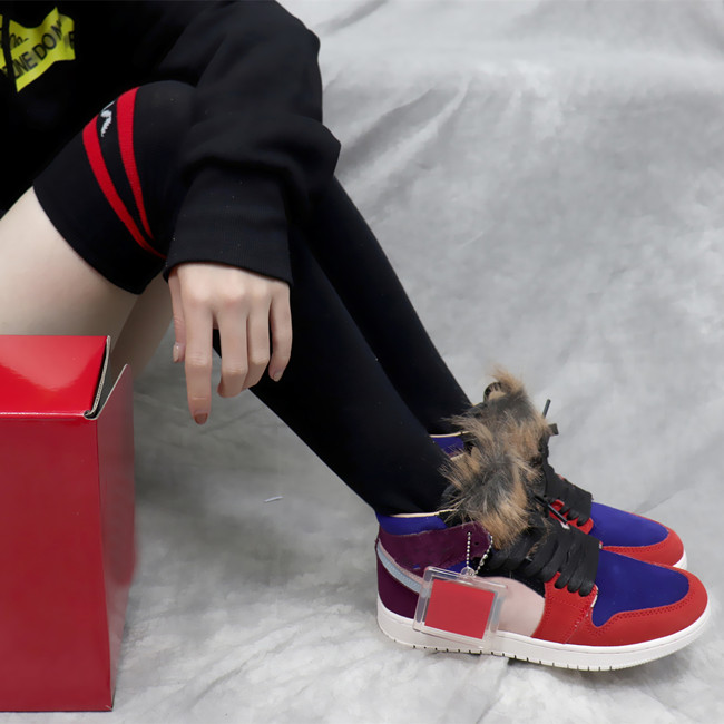 

Jumpman 1 Retro High Aleali May Court Lux W BV2613 600 BORDEAUX LIGHT ARMORY BLUE SUN big size shoes gym mens shoes schoenen, White;red
