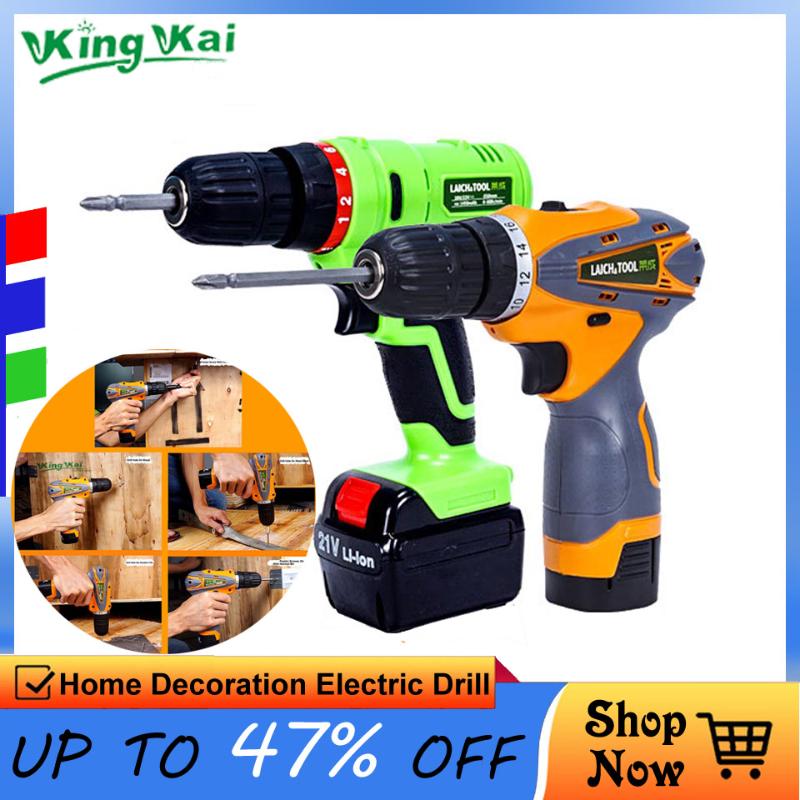 

328 12V 16.8V 21V Waterproof Rechargeable Lithium Battery Cordless Electric Drill Dremel One and Two Speed Multifunctional