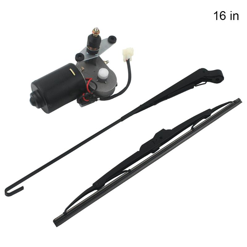 

With Switch Black Electric Windshield Wiper 12V Motor Durable Tricycle Car Accessories Universal Snowy Day For Polaris Ranger