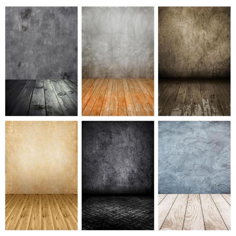 

Gray Wall Wooden Floor Photographic Backdrops Vinyl Cloth Photo Studio Photobooth Background for Children Baby Pet Toy Photocall