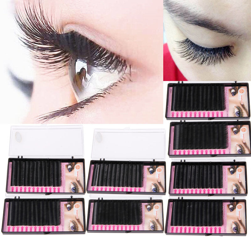 

12 Rows Natural Individual Eyelash Soft 3D Faux Mink Eyelashes Extension C D Curl 0.07mm Fake Lashes Eye Makeup Tools Extension