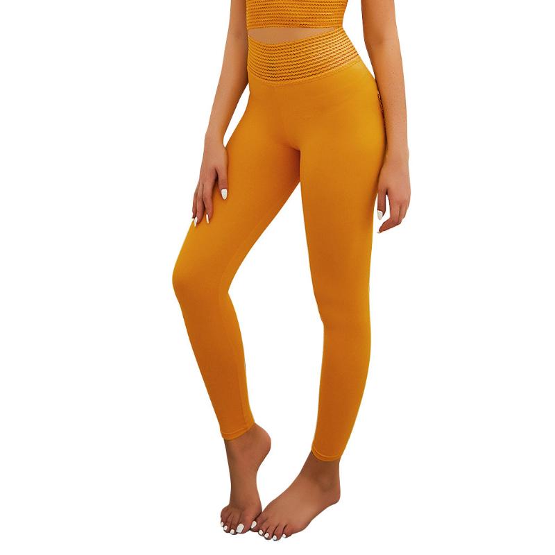 

SAGACE Sport Yoga Pants Pure Color Hip Lifting Wrinkle Elastic Fitness tracksuit female Running yoga pant with pockets Pant, Pk