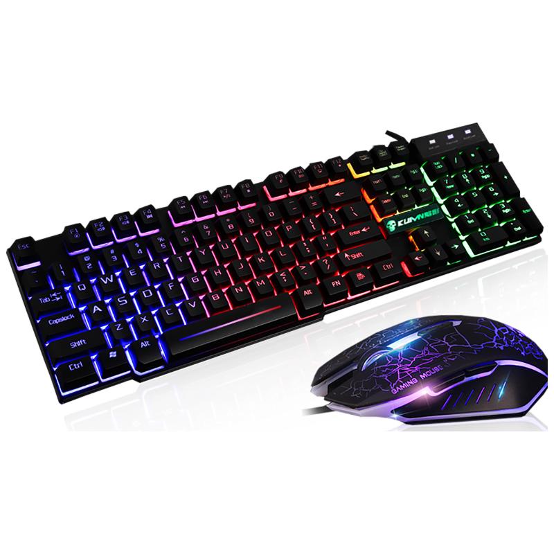 

104 Keys Backlight Keyboard and Mouse Set Desktop Computer Mechanical Ergonomics Waterproof Keyboard Professional Gaming Mouse