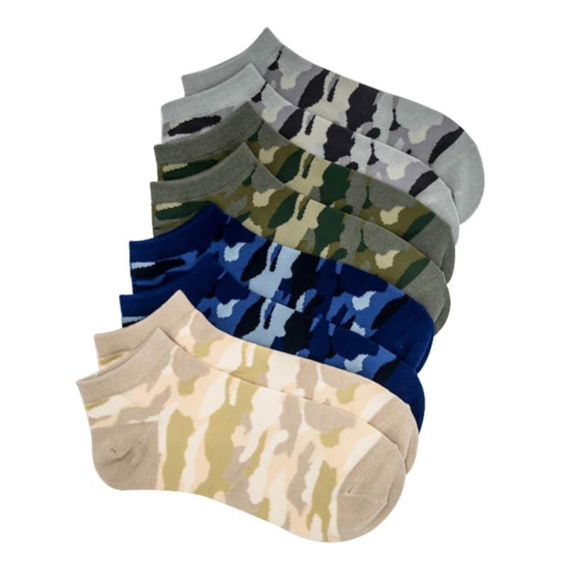 

5 Pairs Men Ankle Socks Summer Autumn Breathable Elasticity Excellent Quality Meias Camouflage Personality Harajuku Funny Socks