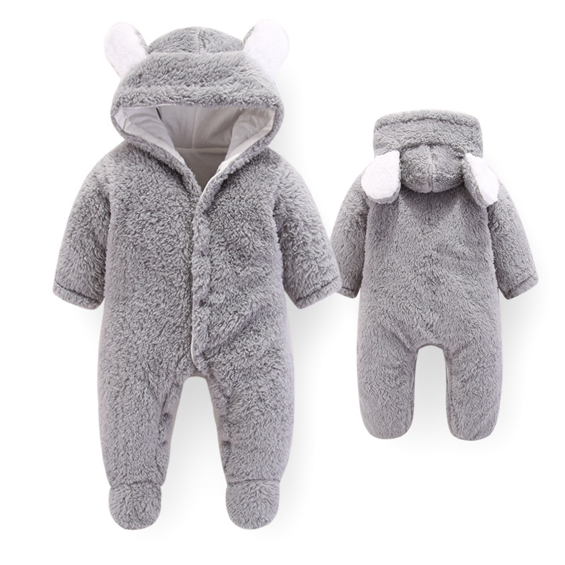 

2020 Baby girl outfit Autumn Winter Infant Clothing Thick Fluff Rompers For Girls Jumpsuit  Baby Boys Clothes, As picture