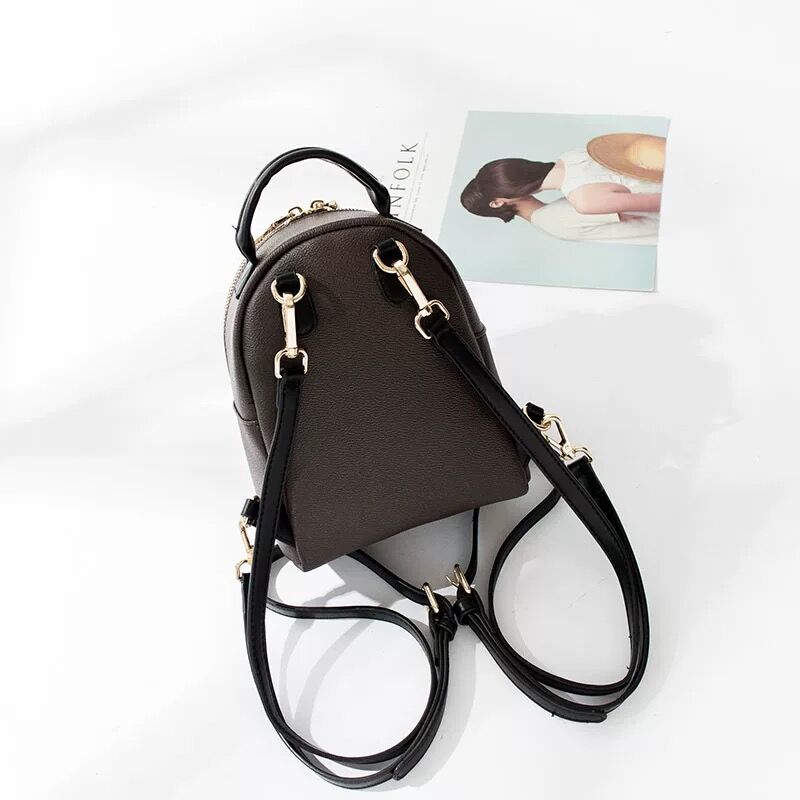 

Springs Palm Backpack Printing Fashion Leather Backpack Bag Genuine Women Mini Children Leather Udxxp, Red;black
