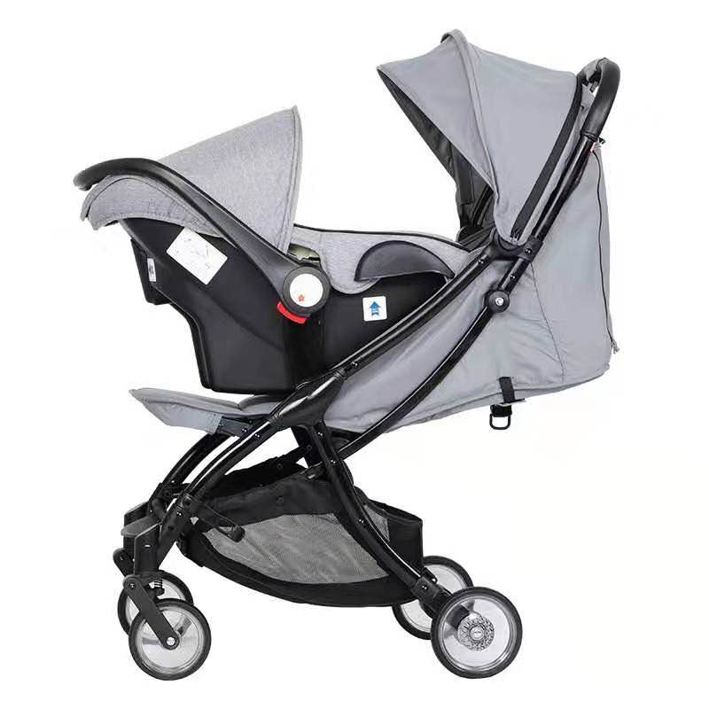 

2020 4 in 1 Baby Stroller Car Seat Stroller Baby Basket Carriage Sitting and lying Automatic folding Infant Pram