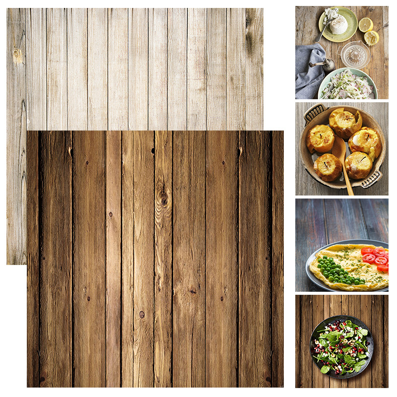

ALLOYSEED 60x60cm Retro Wood Board Texture Photography Background Backdrop For Photo Studio Video Photographic Backgrounds Props