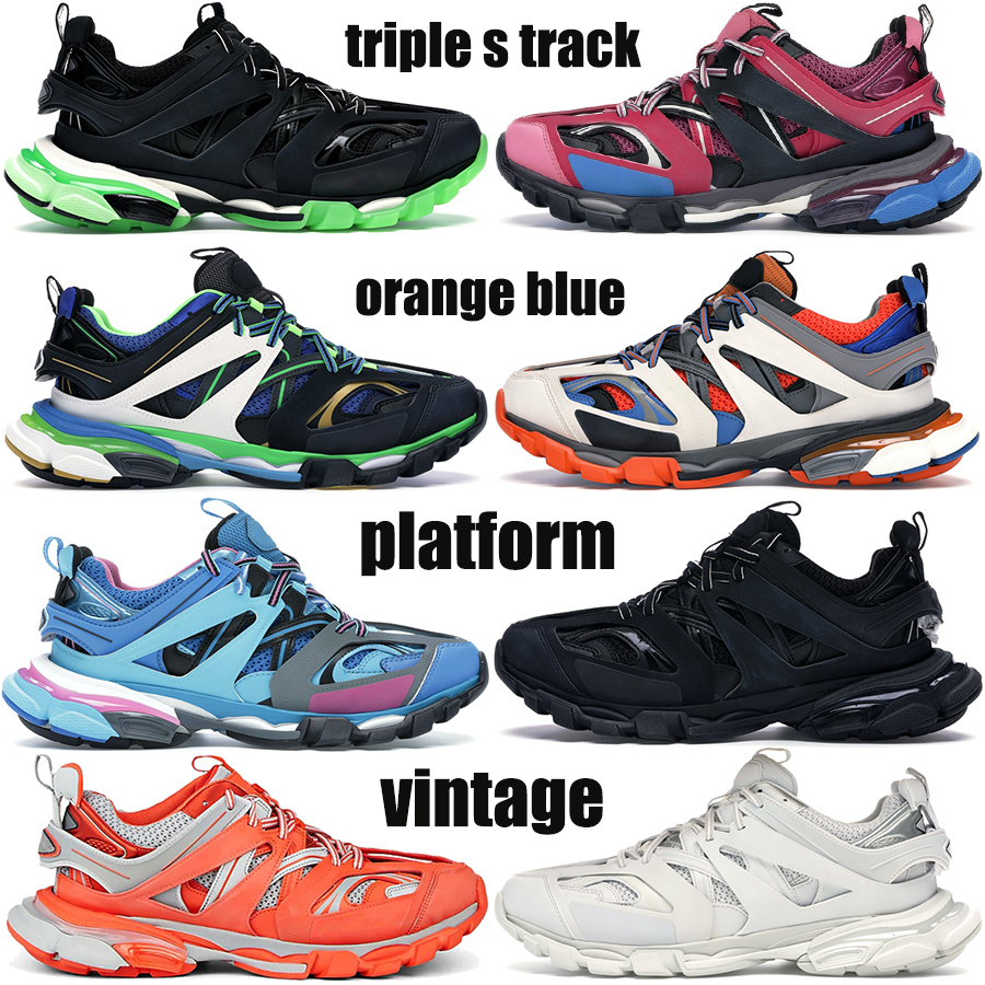 

New Top quality paris triple s 3.0 platform trainers sneakers green white blue orange blue black white men women baskeyball shoes, 20 us dollars for box
