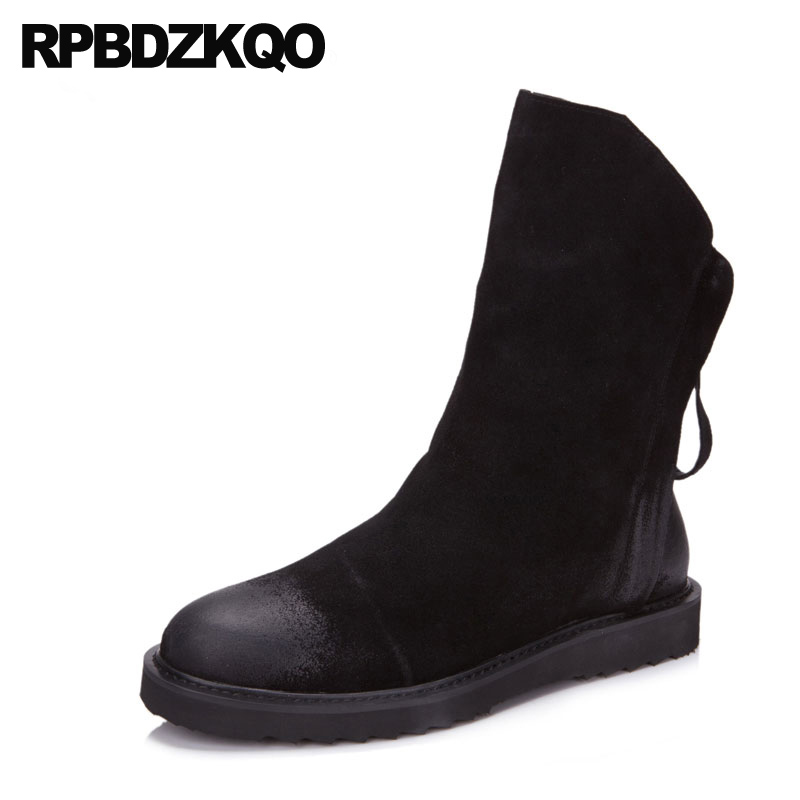 

black short comfortable suede fur 2020 genuine leather fall mens winter boots warm autumn designer zipper high quality shoes